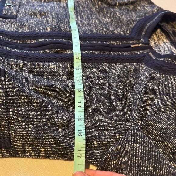 TALBOTS W Sz 4 Navy and White Tweed Braided Trim Jacket Chanel Style lady jacket - Picture 8 of 9